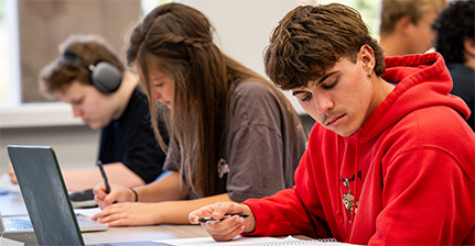Student in classroom