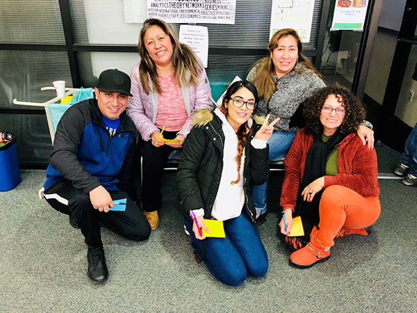 students during their coffee break