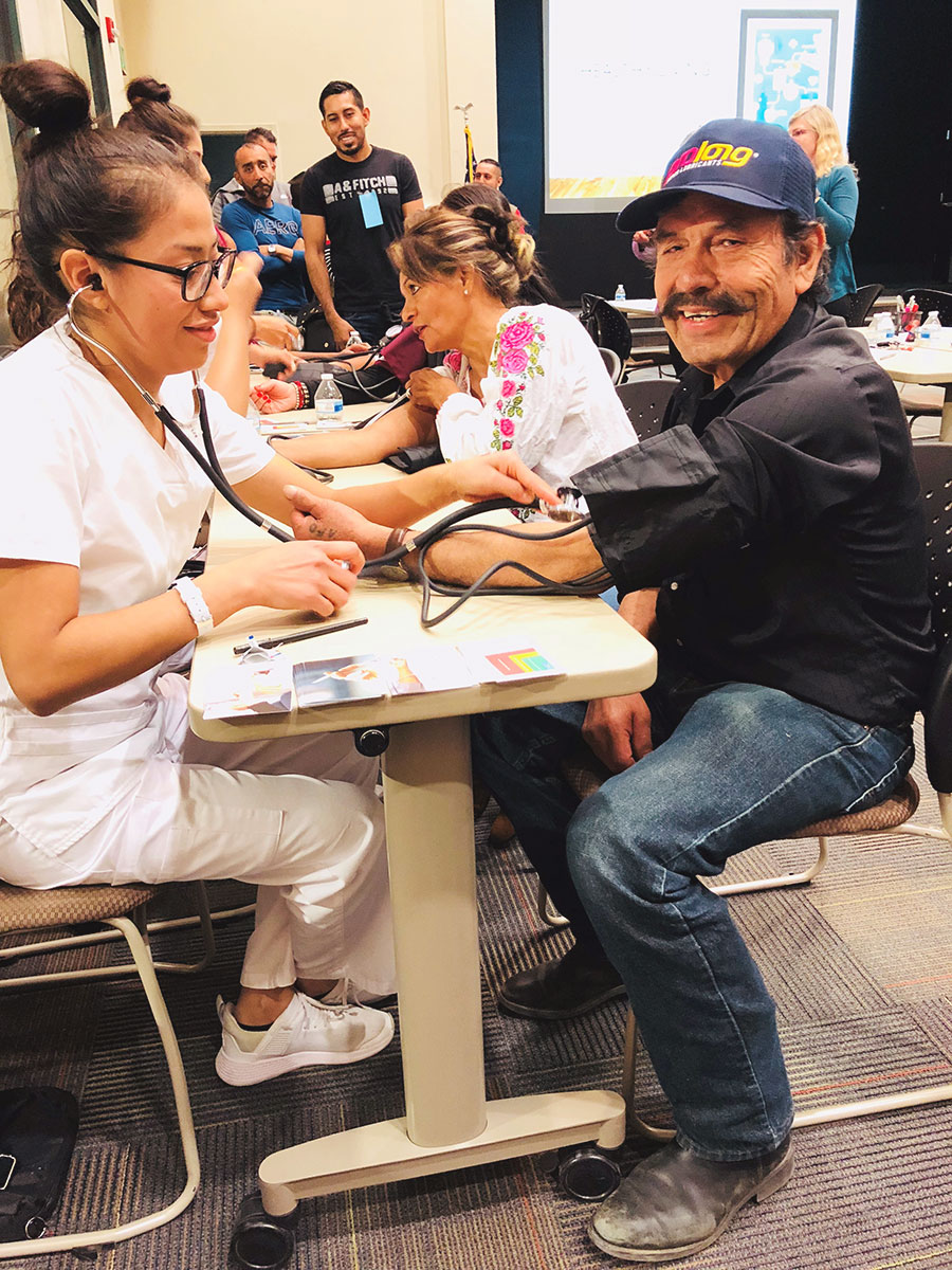 esl student at health night