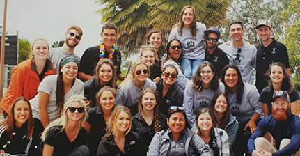 Recreation Administration Students outside