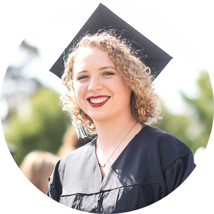 2024 female graduate close up