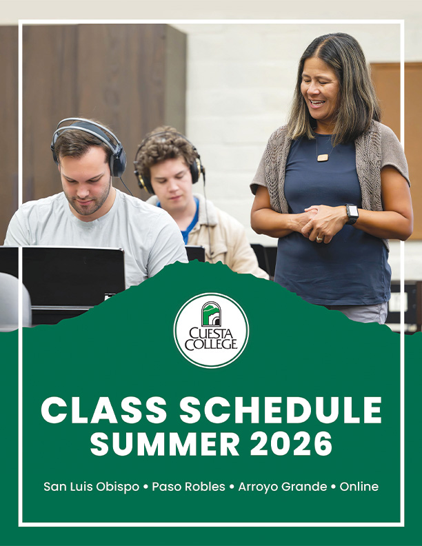 Cover page for Summer 2026 Class Schedule 