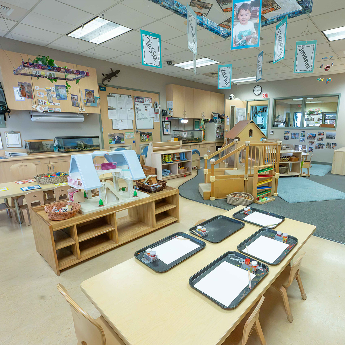 Children's center interior play area