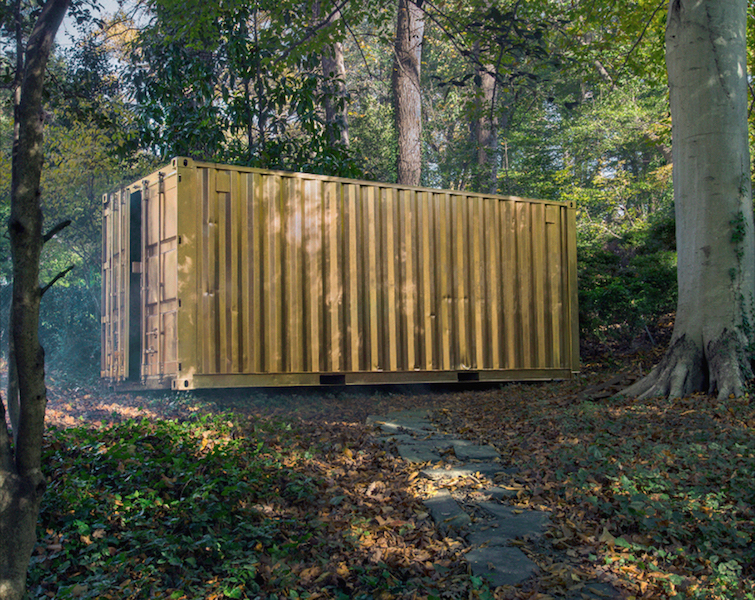 Portals by Shared Studios: container in a forest