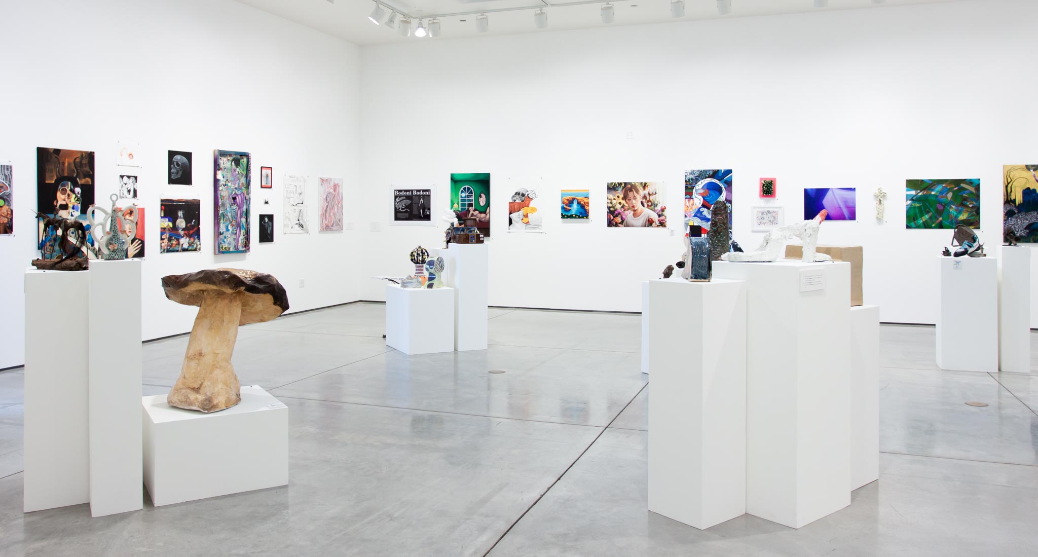 Installation photograph for 2022 Cuesta College Annual Student Art Exhibition