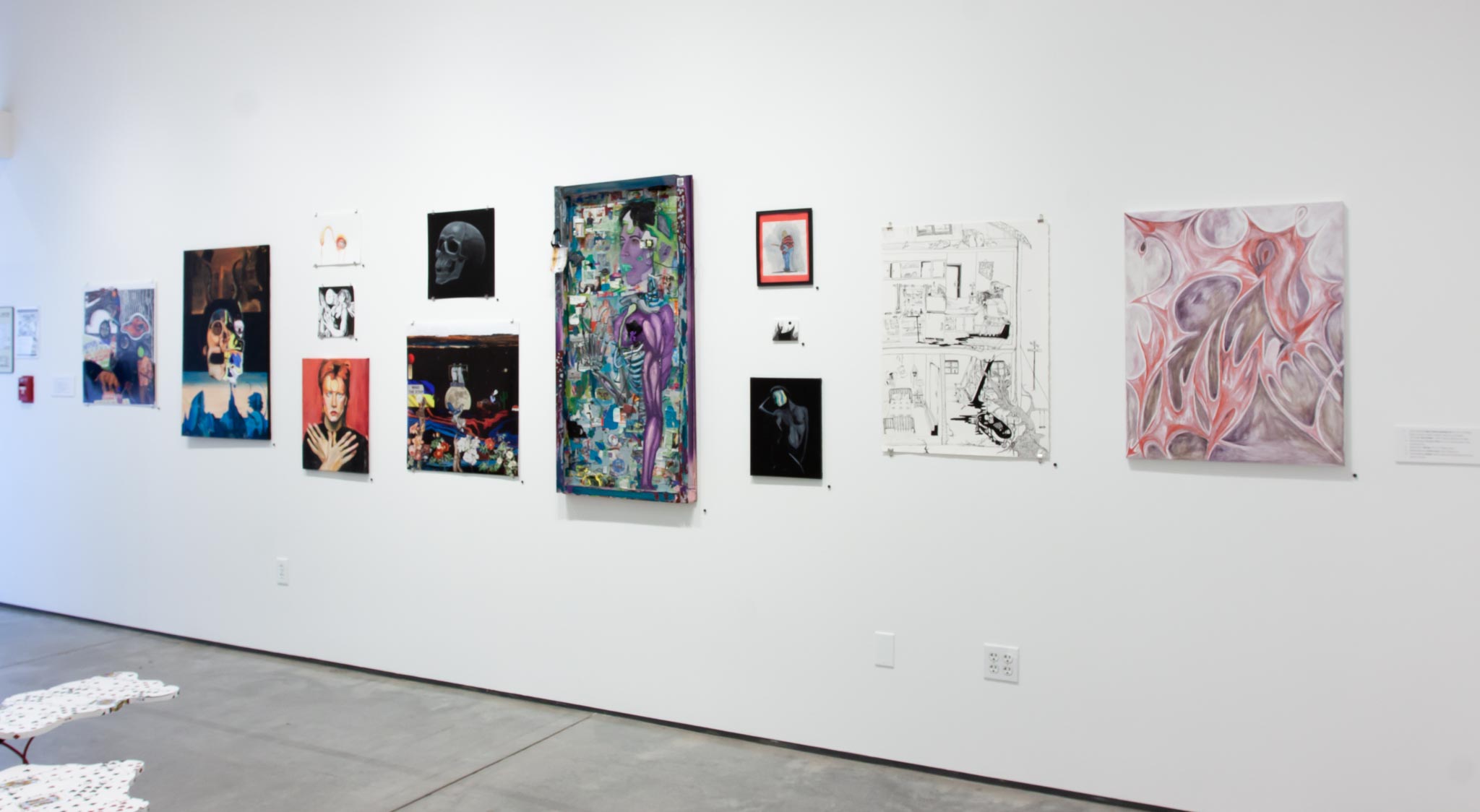Installation photograph for 2022 Cuesta College Annual Student Art Exhibition