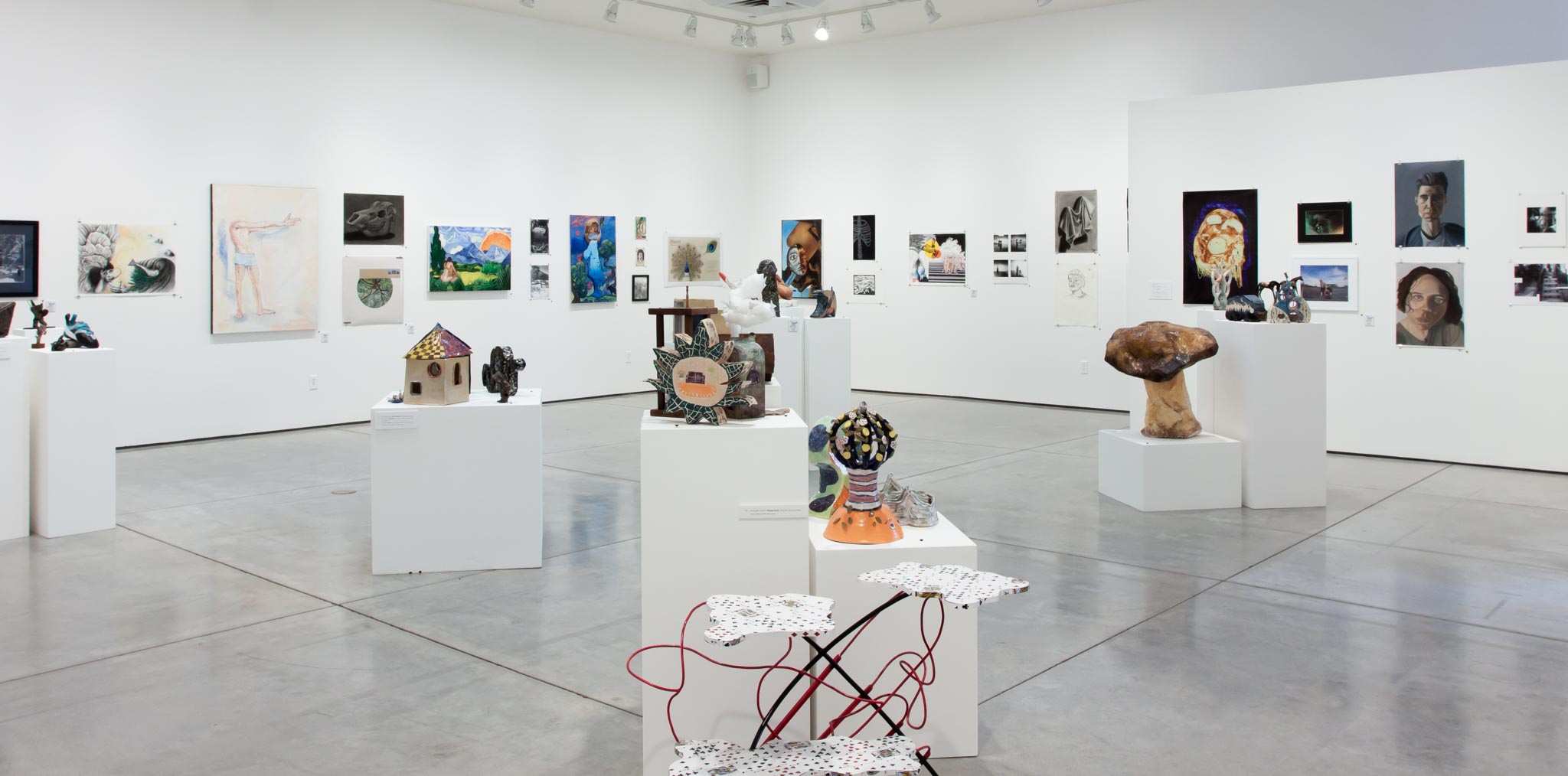 Installation photograph for 2022 Cuesta College Annual Student Art Exhibition