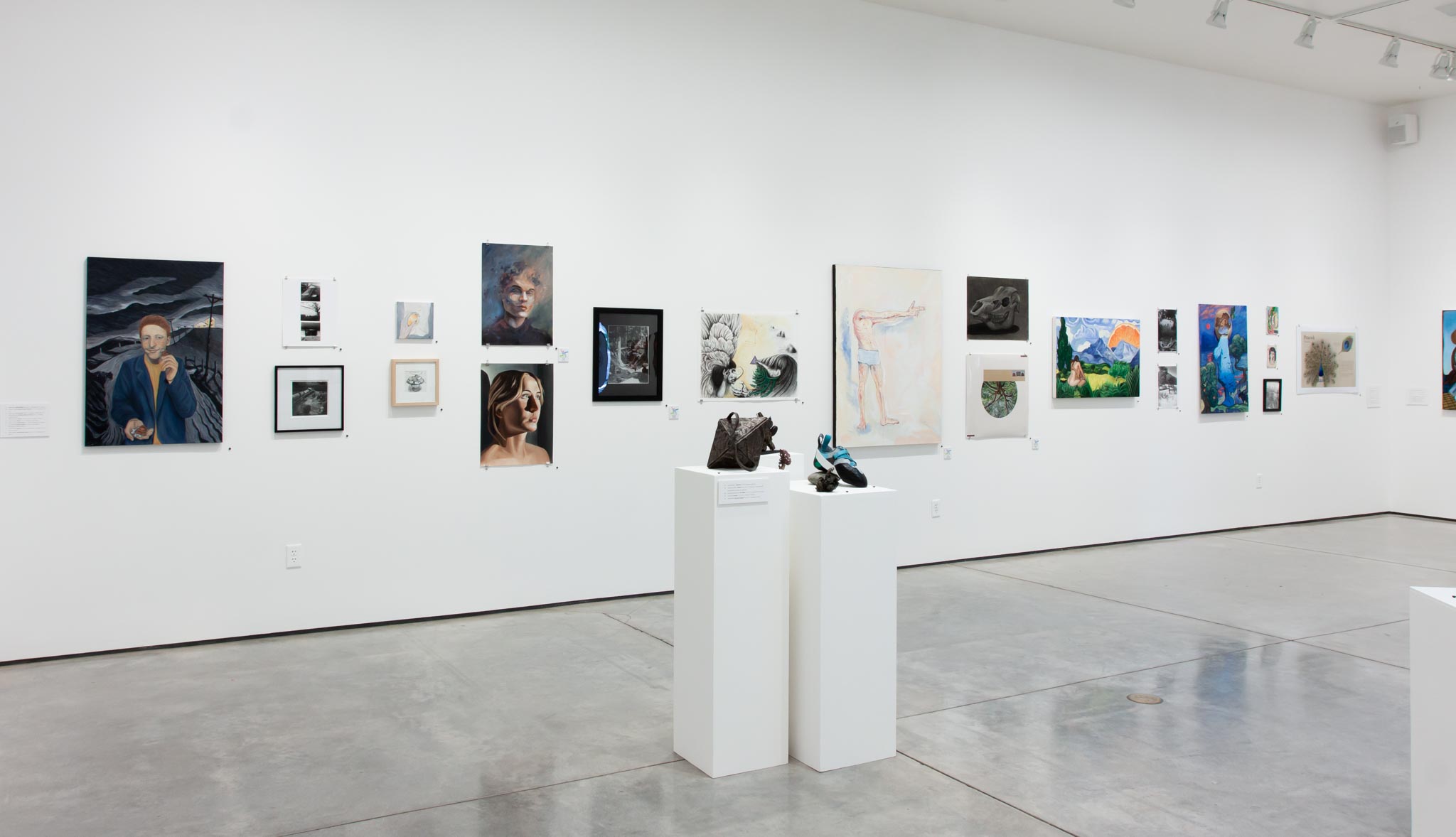 Installation photograph for 2022 Cuesta College Annual Student Art Exhibition