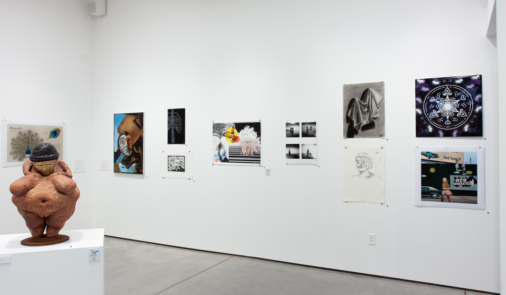 Installation photograph for 2022 Cuesta College Annual Student Art Exhibition