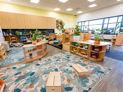 toddler classroom with shelves