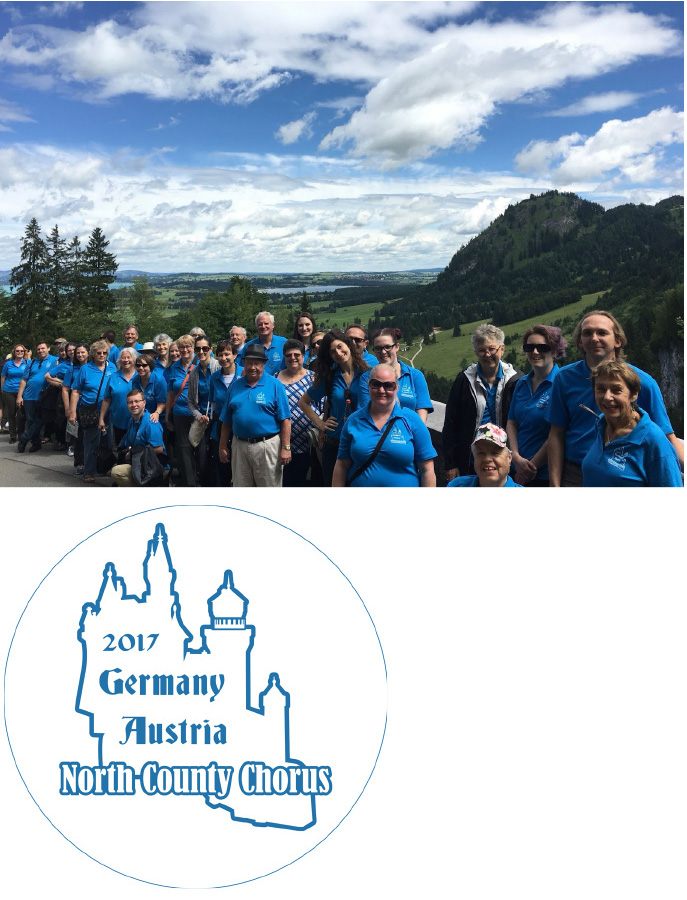 The Cuesta Concord Chorus at Neuschwanstein Castle, Germany in July 2017