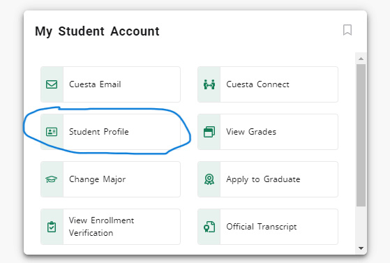 My Student Account