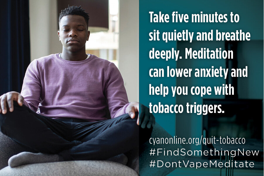 take 5 minutes to sit and breathe